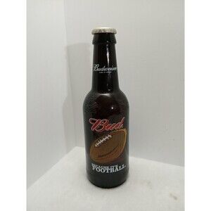 Budweiser Jumbo Beer Bottle 15” BECAUSE IT'S FOOTBLL W/ Lid Decor Man Cave